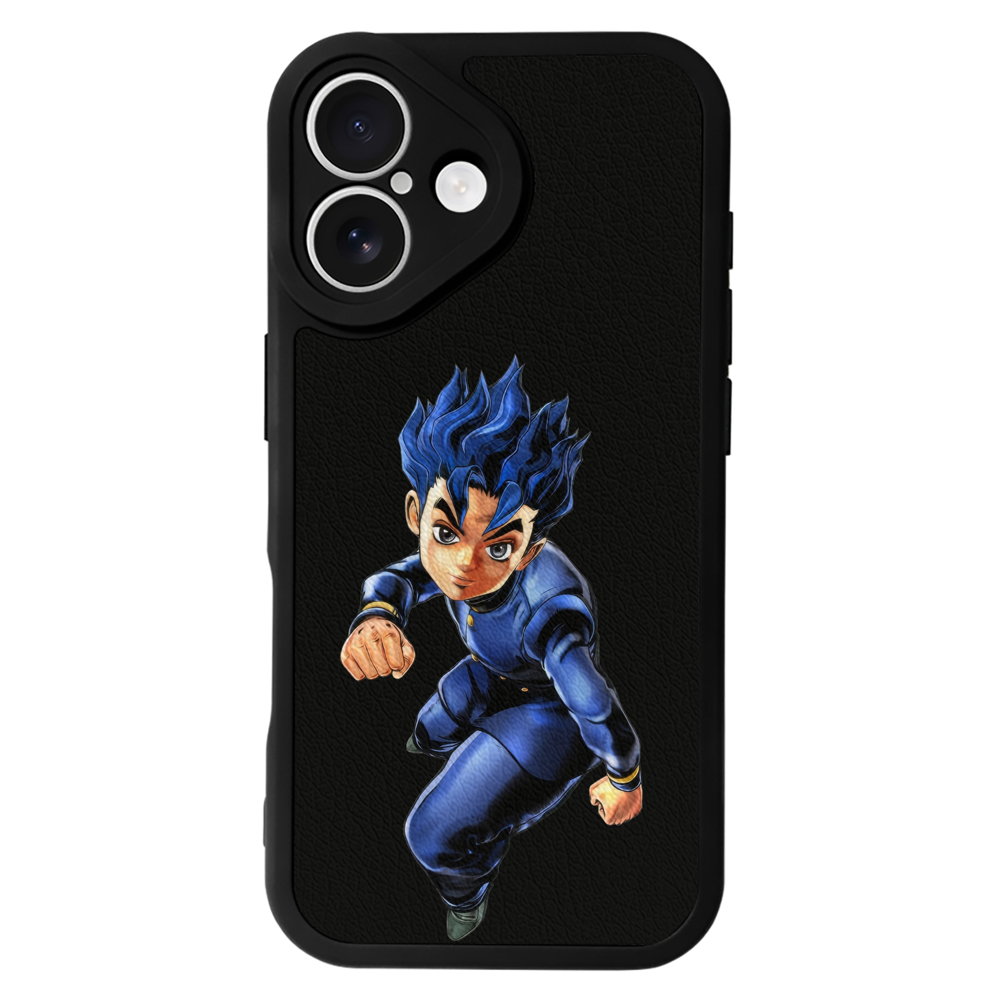 （画像用） ジョジョの奇妙な冒険 広瀨康一 JoJo's Bizarre Adventure Hirose Koichi 【iPhone 16シリーズ対応】シリコンスマホケース（レザー調） 材質：シリコン